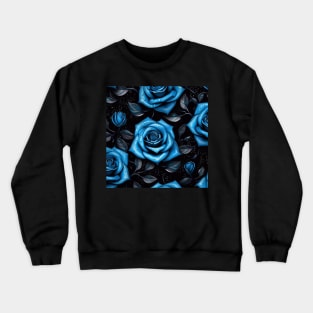 Blue roses pattern Crewneck Sweatshirt